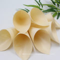 Biodegradable Tableware Wooden Rolling Tip Cone For Ice Cream